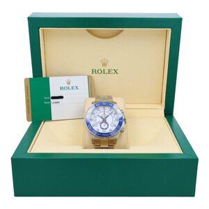 B&P Rolex Yacht-Master II 116680 44mm White Luminous Dial Rotating Bezel